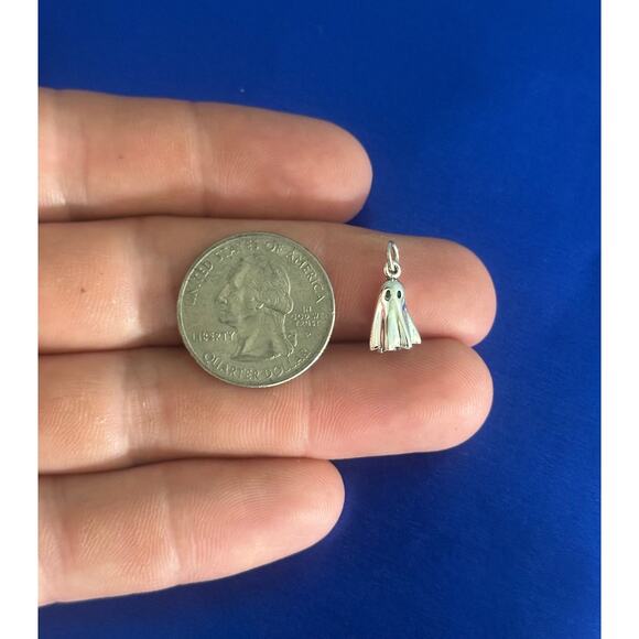 Sterling Silver Ghost Charm - Picture 3 of 4